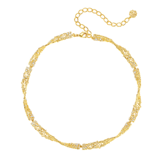 Spiral leavers lace necklace