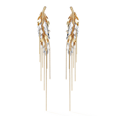 Wheat tassel long earring( right ) Gold\Gold & Silver