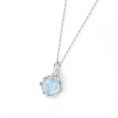 Aquamarine pendant necklace ( S )